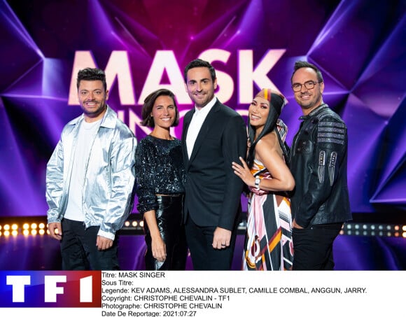 Le jury de la saison 3 de "Mask Singer" composé d'Alessandra Sublet, Anggun, Kev Adams et Kev Adams, et Camille Combal.