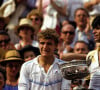 Archives - Victoire de Yannick Noah en finale de Roland Garros face au suédois Mats Wilander, le 5 juin 1983. © Tennis Magazine / Panoramic / Bestimage 