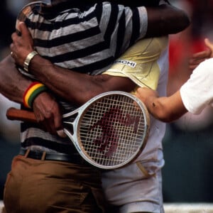 Archives - Victoire de Yannick Noah en finale de Roland Garros face au suédois Mats Wilander, le 5 juin 1983. © Tennis Magazine / Panoramic / Bestimage 