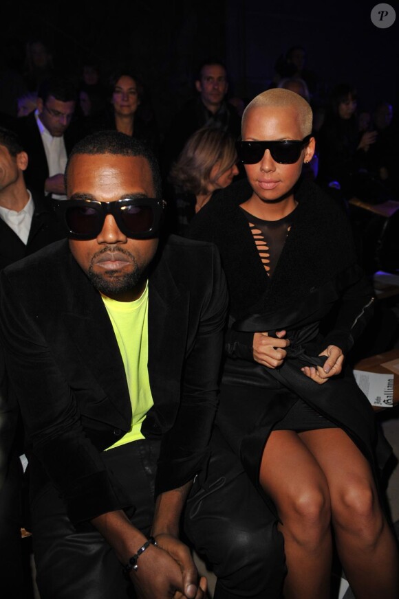 Kanye West et Amber Rose au défilé John Galliano