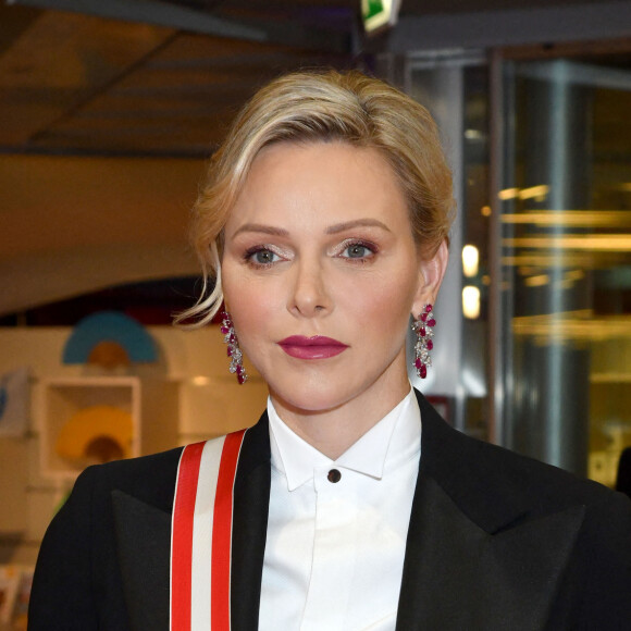 La princesse Charlène de Monaco - Arrivées à la soirée de gala à l'occasion de la fête nationale monégasque au Grimaldi Forum à Monaco le 19 novembre 2019. Cette année, c'est le l'opéra Lucia di Lammermoor qui est joué sur la scène de la salle des Princes. © Bruno Bebert / Pool Monaco / Bestimage 