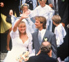 Archives- Mariage de David Hallyday et Estelle Lefébure, le 15 septembre 1989.