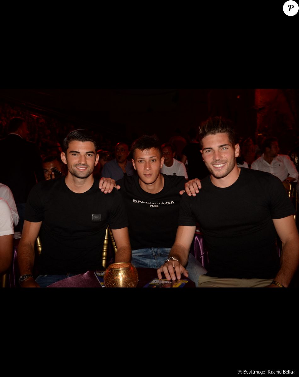 Exclusif - Enzo Zidane (fils de Zinédine Zidane), Driss Zidane (neveu de Zinédine Zidane) et Luca Zidane (fils de Zinédine Zidane) - Les célébrités lors du festival "Marrakech du Rire 2018" à Marrakech, Maroc, le 24 juin 2018. © Rachid Bellak/Bestimage