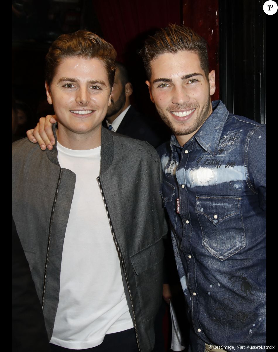 Semi-exclusif - Luca Zidane, le fils de Zinedine Zidane, a droite, et un ami - Dîner de l'équipe de France 98 au Buddha-Bar à Paris à l'occasion des 20 ans de la victoire de l'équipe de France, le 11 juin 2018. © Marc Ausset-Lacroix/Bestimage