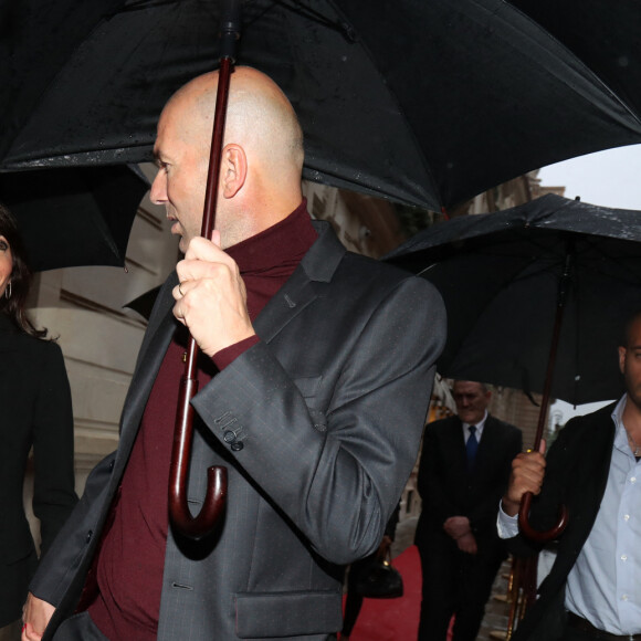 Zinédine Zidane avec sa femme Véronique et leurs enfants Luca et Enzo - A l'occasion des 20 ans de la victoire de l'équipe de France, les bleus 98 se sont rendus à un dîner organisé au Buddha Bar avec les joueurs et leurs familles à Paris, France, le 11 juin 2018.