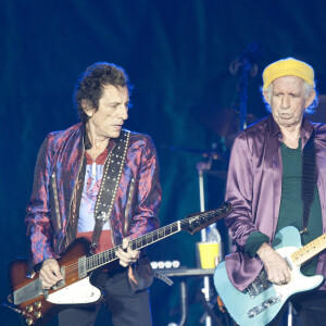 Les Rolling Stones (Mick Jagger, Keith Richards, Ronnie Wood et Steve Jordan, qui remplace feu C. Watts à la batterie) en concert à Charlotte dans le cadre de leur tournée "No Filter Tour". Charlotte, le 30 septembre 2021.  © Jason Moore/Zuma Press/Bestimage