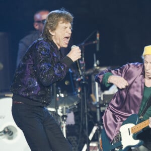 Les Rolling Stones (Mick Jagger, Keith Richards, Ronnie Wood et Steve Jordan, qui remplace feu C. Watts à la batterie) en concert à Charlotte dans le cadre de leur tournée "No Filter Tour". Charlotte, le 30 septembre 2021.  © Jason Moore/Zuma Press/Bestimage