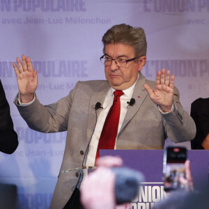 Jean-Luc Mélenchon au soir du premier tour des élections présidentielles 2022 à Paris le 10 avril 2022