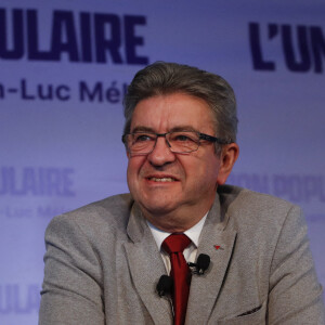 Jean-Luc Mélenchon au soir du premier tour des élections présidentielles 2022 à Paris le 10 avril 2022