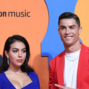 Georgina Rodriguez et son compagnon Cristiano Ronaldo à la soirée MTV European Music Awards 2019 (MTV EMA's) au FIBES Conference and Exhibition Centre à Séville en Espagne, le 3 novembre 2019.