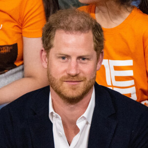 Le prince Harry, duc de Sussex, assiste à la dynamophilie lors de la 5ème édition des Jeux Invictus 2020 au Zuiderpark à La Haye, Pays-Bas, le 21 avril 2022.