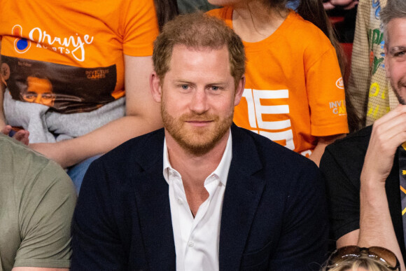 Le prince Harry, duc de Sussex, assiste à la dynamophilie lors de la 5ème édition des Jeux Invictus 2020 au Zuiderpark à La Haye, Pays-Bas, le 21 avril 2022.