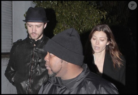 Justin Timberlake et Jessica Biel au concert de Radiohead, le 24 janvier 2010 à Los Angeles