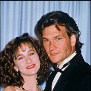 Jennifer Grey et Patrick Swayze à la cérémonie des Oscars pour le film Dirty Dancing le 13 avril 1988