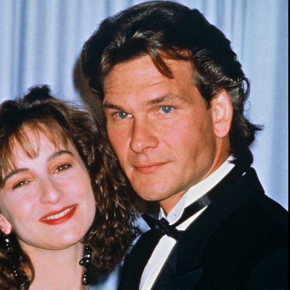 Jennifer Grey et Patrick Swayze à la cérémonie des Oscars pour le film Dirty Dancing le 13 avril 1988