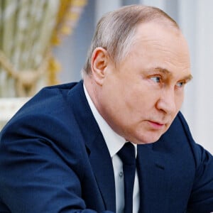 Le président russe Vladimir Poutine et le secrétaire général de l'ONU tiennent une réunion au Kremlin de Moscou, Russie, le 26 avril 2022