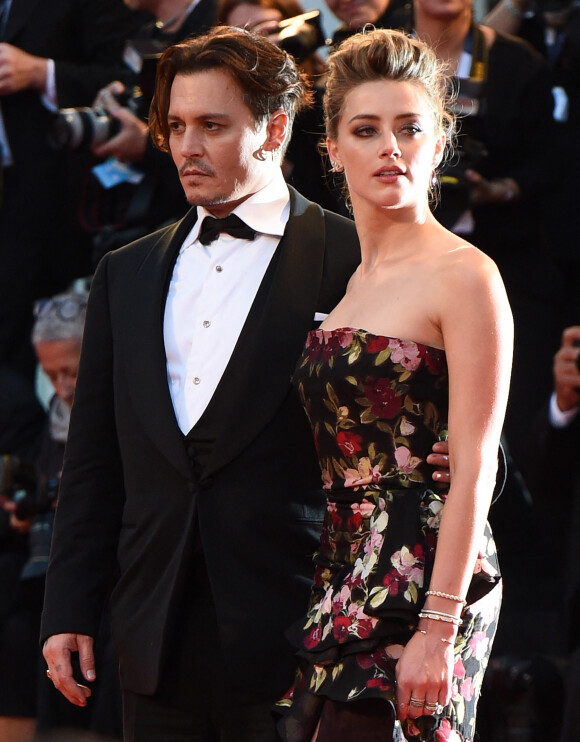 Johnny Depp (habillé en Ralph Lauren) et sa femme Amber Heard - Tapis rouge du film "The Danish Girl" lors du 72ème festival du film de Venise (la Mostra), le 5 septembre 2015.