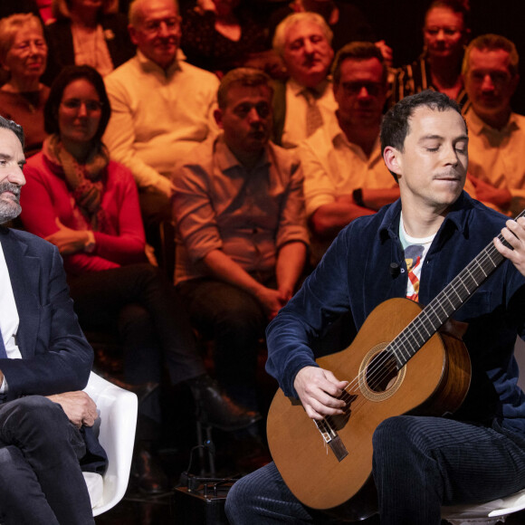 Exclusif - Thibault Cauvin et Frederic Beigbeder - Enregistrement de l'émission "Le grand échiquier", diffusée le 29 avril sur France 2 © Cyril Moreau / Bestimage