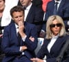 Le président de la république Emmanuel Macron, la première dame Brigitte Macron - Cérémonie d'hommage national à l'Hôtel national des Invalides en hommage à Michel Bouquet