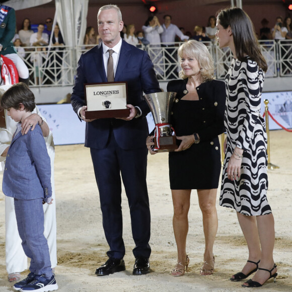 La princesse Caroline de Hanovre avec sa fille, Charlotte Casiraghi, et son petit-fils Raphaël Elmaleh, 7 ans. Monaco, le 3 juillet 2021. © Claudia Albuquerque/Bestimage 