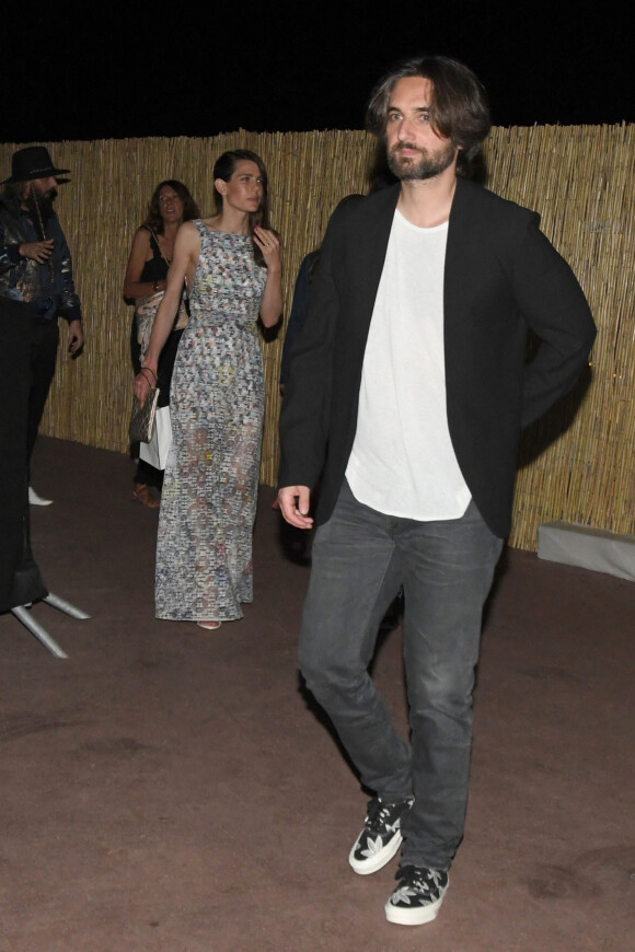 Charlotte Casiraghi et son mari Dimitri Rassam - Les célébrités arrivent à la soirée Chanel lors du 74ème Festival International du Film de Cannes, le 7 juillet 2021 