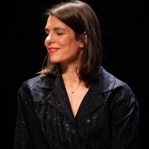 La princesse Caroline de Hanovre lors de la cérémonie de proclamation des Prix de la Fondation Prince Pierre de Monaco à l'opéra Garnier à Monaco, le 12 octobre 2021. © Olivier Huitel / Pool Monaco / Bestimage 
