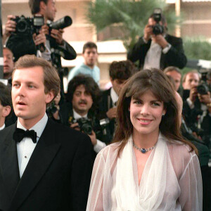 Caroline de Monaco et Stefano Casiraghi, quelques mois avant sa mort, pour le Festival de Cannes 1989. 