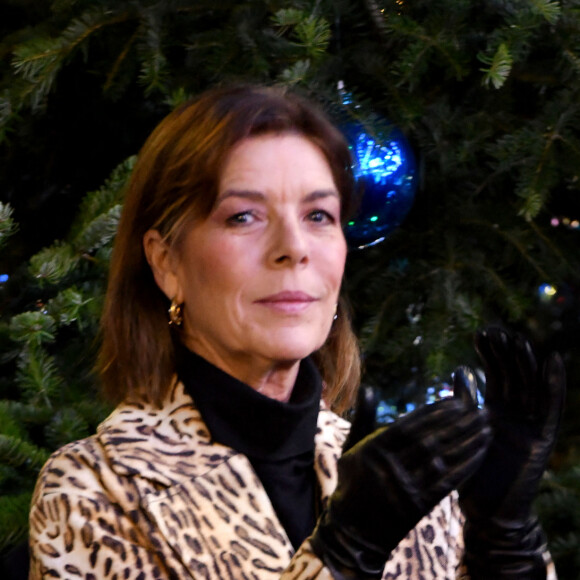 Exclusif - La princesse Caroline de Hanovre - Inauguration du village de Noël sur le port Hercule à Monaco le 6 décembre 2019. © Bruno Bebert / PRM / Bestimage / Crystal