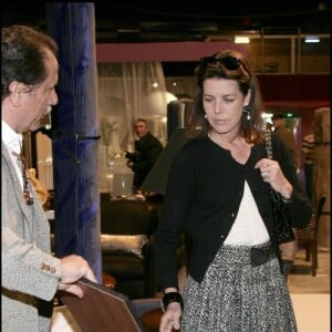 La princesse Caroline de Monaco visitant le 20e salon Déc'Oh consacré au mobilier d'extérieur et à la décoration intérieure à Monte-Carlo le 26 mars 2009