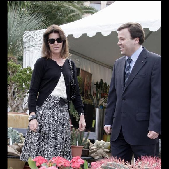 La princesse Caroline de Monaco visitant le 20e salon Déc'Oh consacré au mobilier d'extérieur et à la décoration intérieure à Monte-Carlo le 26 mars 2009