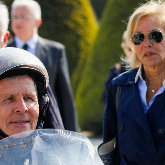 Patrick Poivre d'Arvor - Sorties de l'hommage funèbre à Jacques Perrin aux Invalides à Paris, France, le 29 avril 2022. © Christophe Clovis/Bestimage