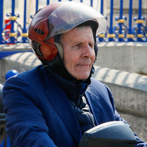 Patrick Poivre d'Arvor - Sorties de l'hommage funèbre à Jacques Perrin aux Invalides à Paris, France. © Christophe Clovis/Bestimage