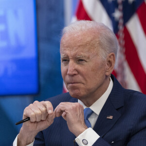 Joe Biden rencontre des petits entrepreneurs dans le South Court Auditorium à Washington DC, le 28 avril 2022. 