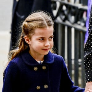 La princesse Charlotte de Cambridge - Service d'action de grâce en hommage au prince Philip, duc d'Edimbourg, à l'abbaye de Westminster à Londres, le 29 mars 2022. Le prince Philip, duc d'Edimbourg, est décédé le 9 avril 2021.