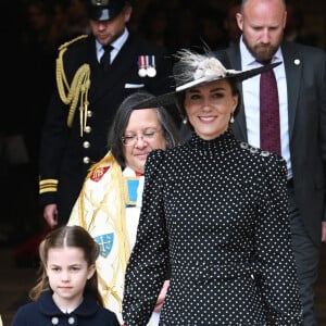 Catherine (Kate) Middleton, duchesse de Cambridge, La princesse Charlotte de Cambridge - Service d'action de grâce en hommage au prince Philip, duc d'Edimbourg, à l'abbaye de Westminster à Londres, le 29 mars 2022. Le prince Philip, duc d'Edimbourg, est décédé le 9 avril 2021.