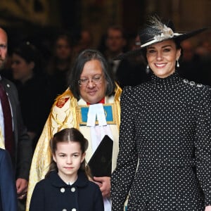 Catherine (Kate) Middleton, duchesse de Cambridge, La princesse Charlotte de Cambridge - Service d'action de grâce en hommage au prince Philip, duc d'Edimbourg, à l'abbaye de Westminster à Londres, le 29 mars 2022. Le prince Philip, duc d'Edimbourg, est décédé le 9 avril 2021.