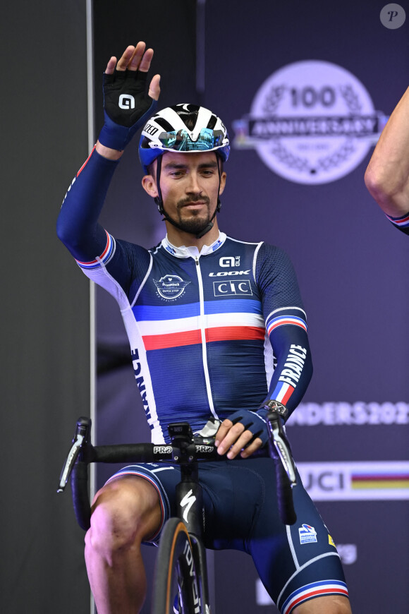 Julian Alaphilippe lors des Championnats du Monde UCI - Elite Hommes à Leuven en Belgique. ( Photo by Nico Vereecken / Photo News)