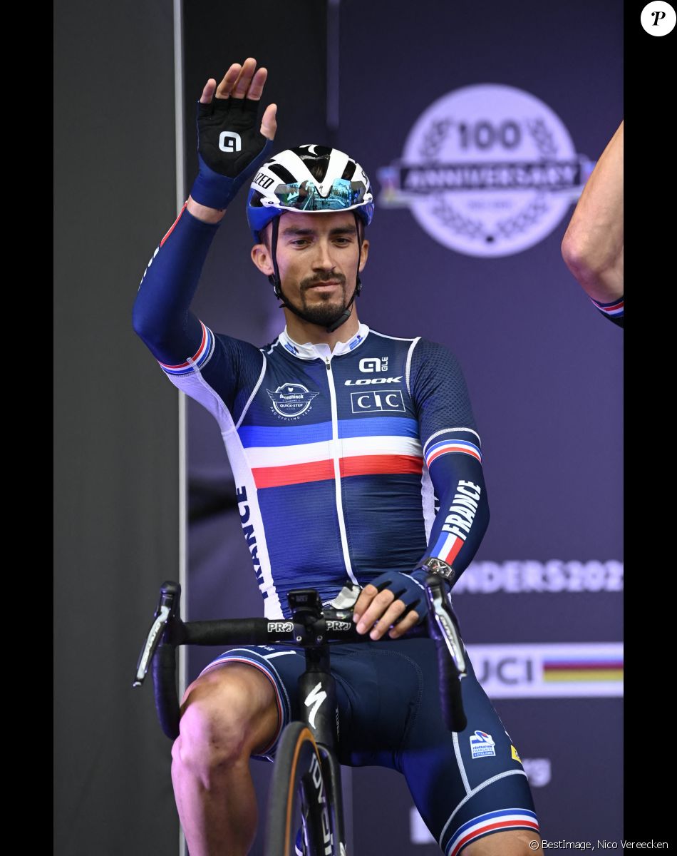Julian Alaphilippe lors des Championnats du Monde UCI - Elite Hommes à Leuven en Belgique. ( Photo by Nico Vereecken / Photo News)