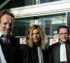 Alexandre Martin, Jean-Baptiste Alary et Emmanuelle Franck, les avocats de Cédric Jubillar arrivant au tribunal de Toulouse le 11 janvier 2022