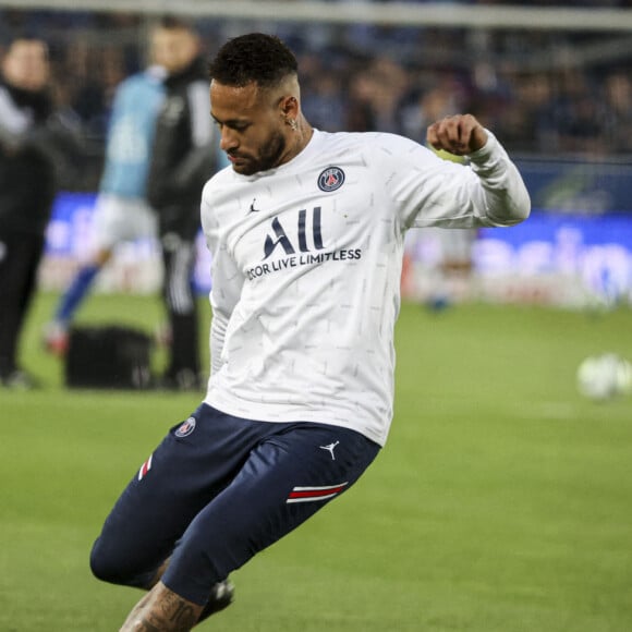 Neymar Junior - Match de Ligue 1 Uber Eats "Strasbourg - PSG (3-3)" au stade de la Meinau, le 29 avril 2022.