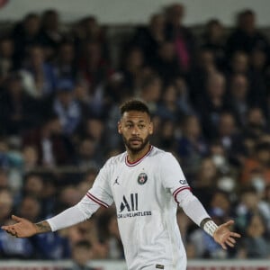 Neymar Junior - Match de Ligue 1 Uber Eats "Strasbourg - PSG (3-3)" au stade de la Meinau, le 29 avril 2022.