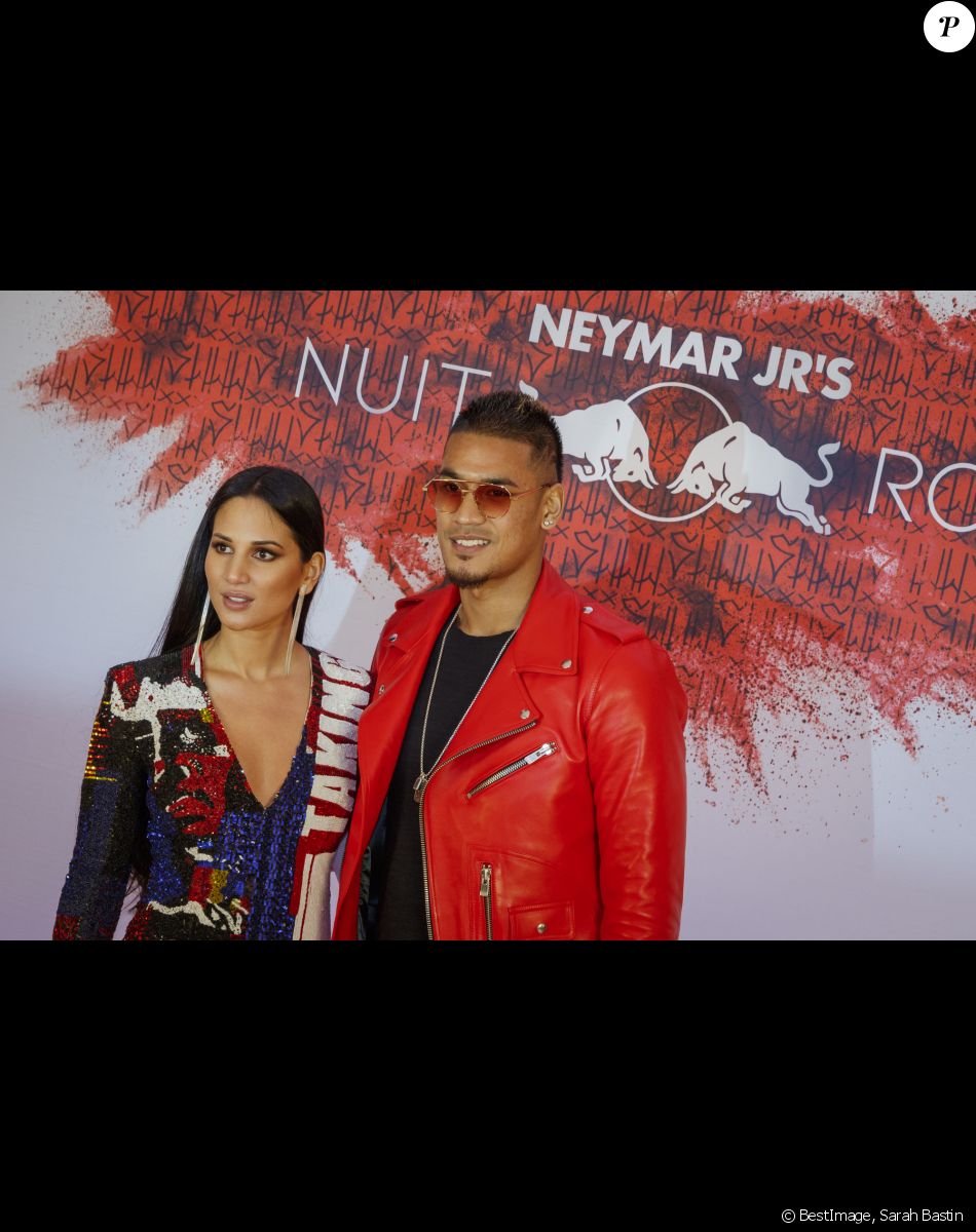 Alphonse Areola (blouson en cuir rouge Anthony Delon) et sa femme Marion lors de la soirée d'anniversaire "Neymar JR'S: Nuit Rouge" des 27 ans de Neymar Jr. au Pavillon Gabriel à Paris, France, le 4 février 2019. © Sarah Bastin/Red Bull Content Pool/Bestimage