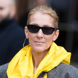Céline Dion quitte l'hôtel de Crillon pour se rendre à l'hôtel Plaza Athénée à Paris le 29 janvier 2019 où elle doit tourner une publicité l'Oréal. 