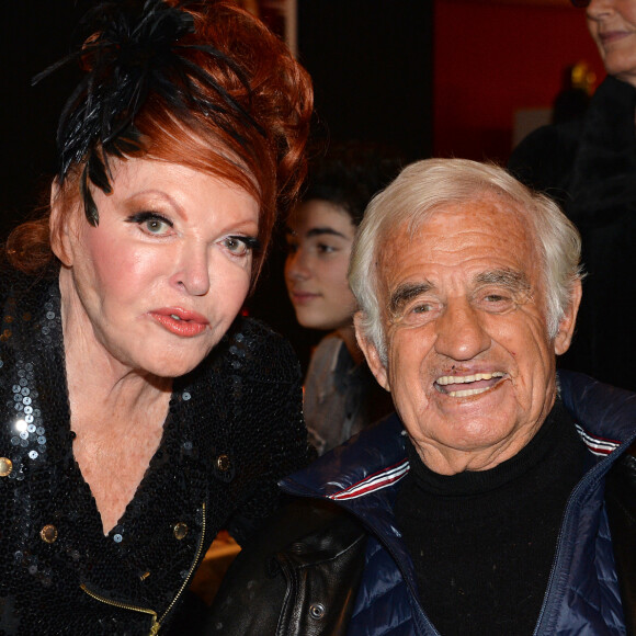 Exclusif - Régine et Jean-Paul Belmondo - Dîner en l'honneur de Jean-Paul Belmondo lors de la Guinguette de Régine au Chalet La Bodega à Paris, le 14 novembre 2014.