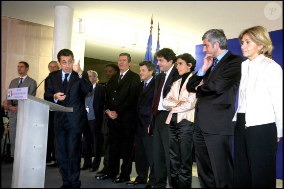 Nicolas Sarkozy en voyage en Inde à l'ambassade de France en 2007