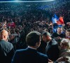 Emmanuel Macron - Photo réalisée par Soazig de la Moissonnière du meeting du président et de ses coulisses à La Défense Arena à Nanterre le 2 avril 2022