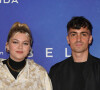 Louane et son compagnon Florian Rossi - Avant Première de " Belle " film animé japonais au Grand Rex à Paris le 6 décembre 2021 . © Veeren / Bestimage 