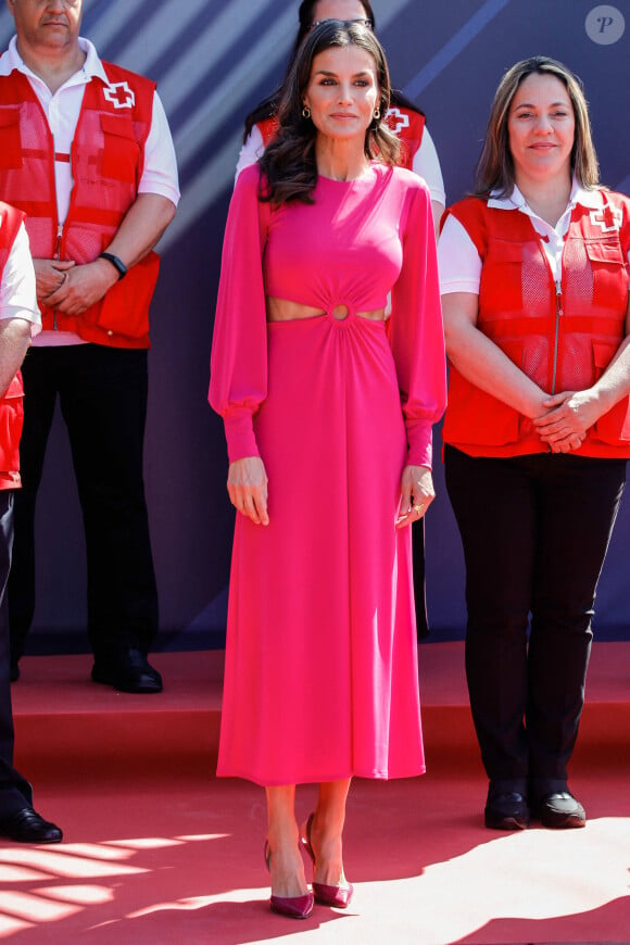 La reine Letizia d'Espagne préside la commémoration de la Journée mondiale de la Croix-Rouge et du Croissant-Rouge à l'Oceanográfic à Valence, Espagne, le 10 mai 2022. 