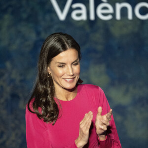 La reine Letizia d'Espagne préside la commémoration de la Journée mondiale de la Croix-Rouge et du Croissant-Rouge à l'Oceanográfic à Valence, Espagne, le 10 mai 2022. 