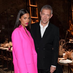 Tina Kunakey et son mari Vincent Cassel - Les célébrités au dîner "Valentino" lors de la 59ème Biennale de Venise. 